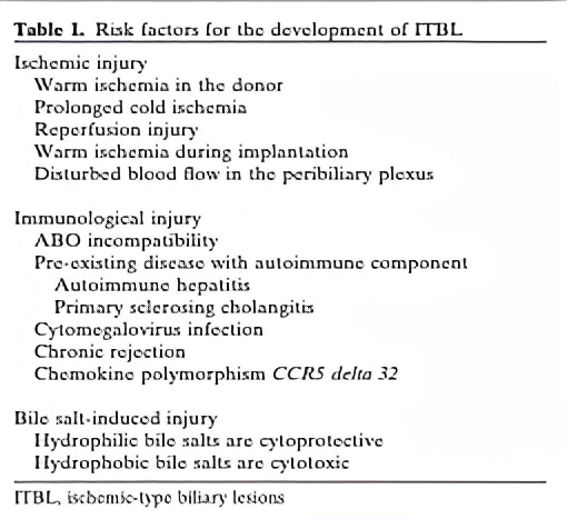 Causes Of Ischemic Bile Duct Injury