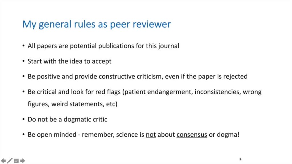 Peer Reviewing A Paper