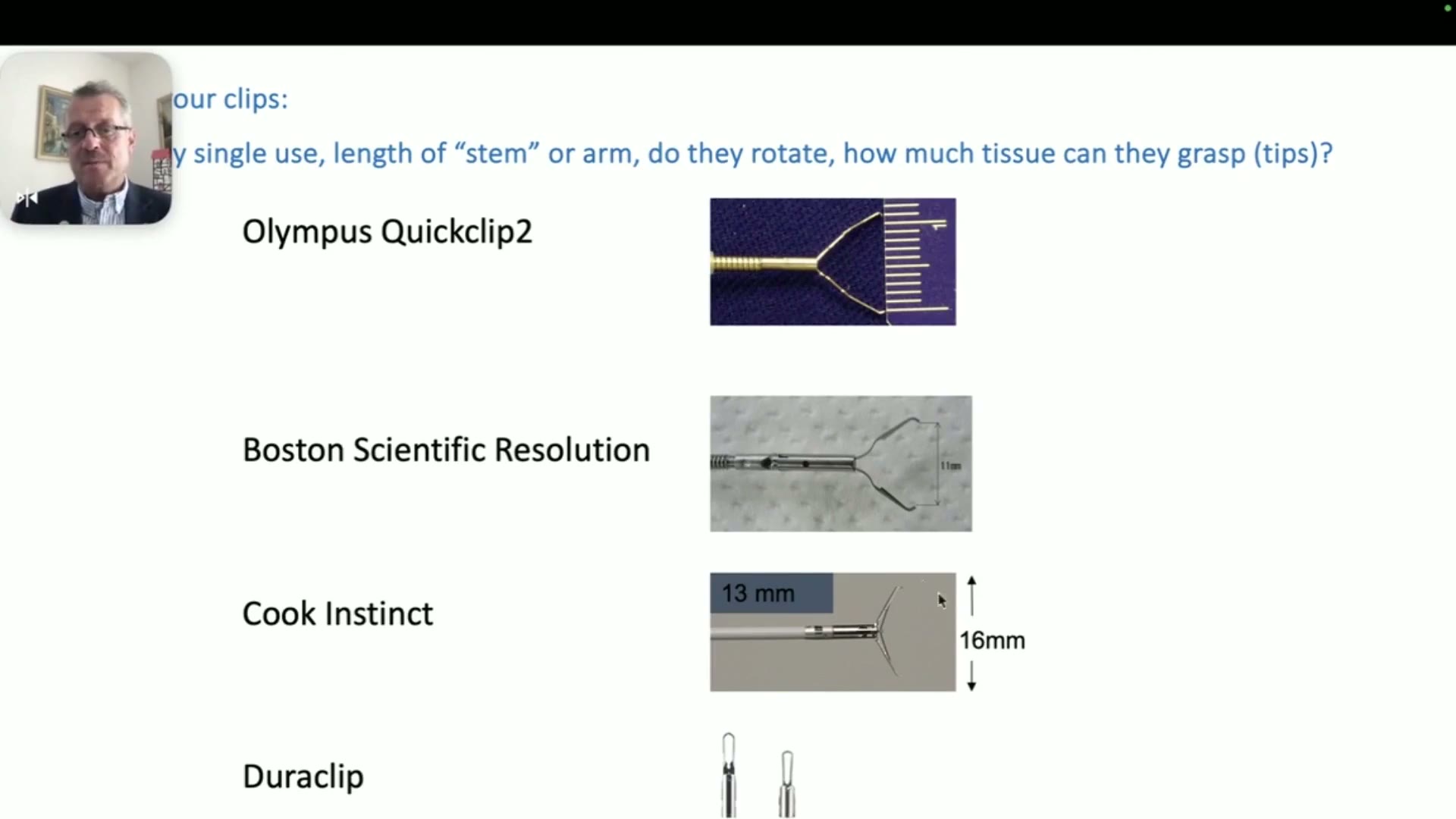 Clip Comparison With Resolution Marked 11 Mm And Instinct Marked 13 Mm And 16 Mm