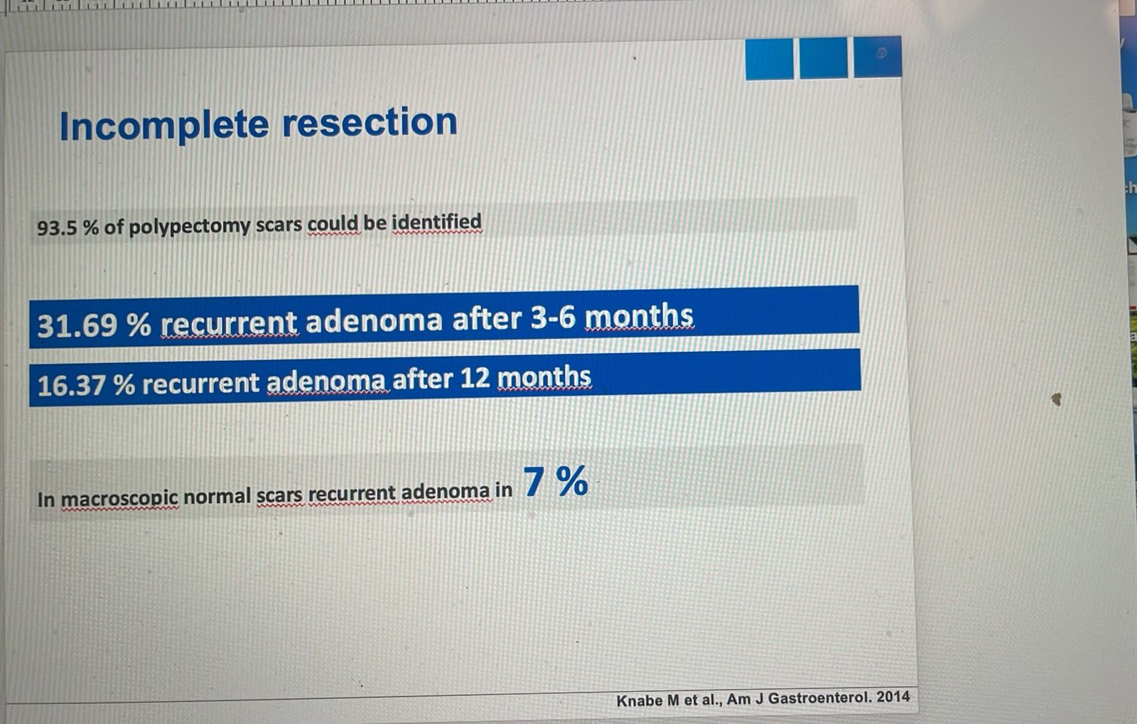 Slide On Recurrence After Endoscopic Resection
